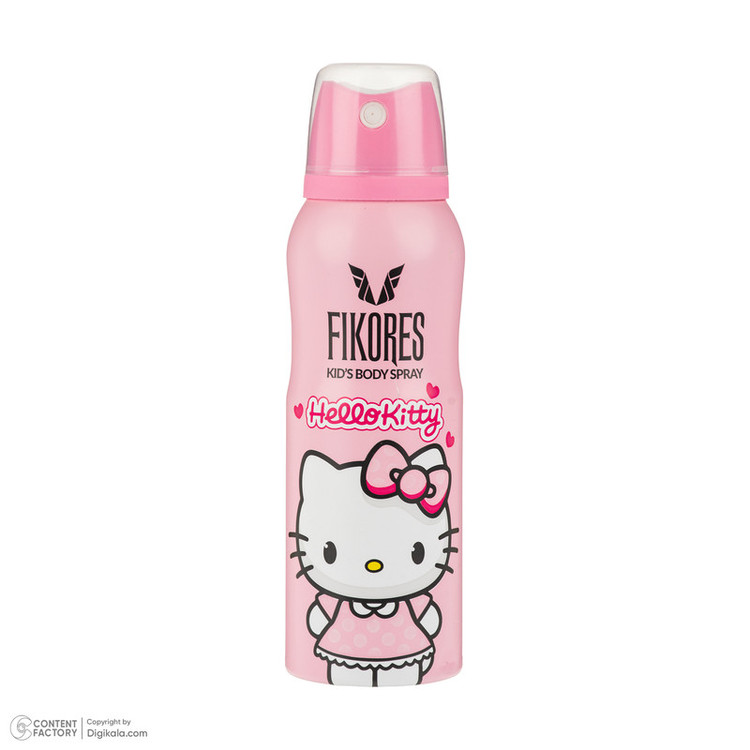 اسپری کودک دخترانه فیکورس مدل Hello Kitty با رایحه شیرین حجم 125 میلیلیتر