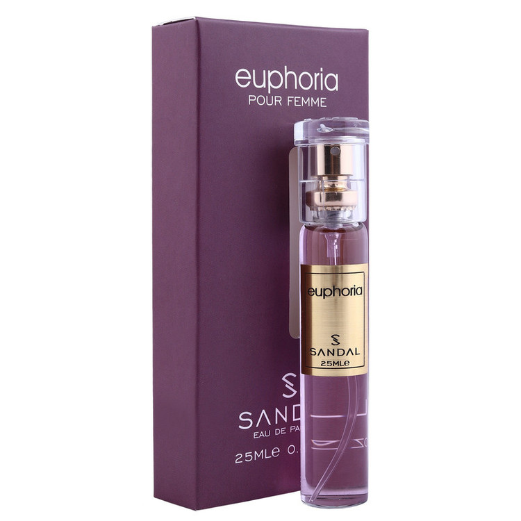 عطر جیبی زنانه صندل مدل ایفوریا با رایحه شیرین، گرم، گلی حجم 25 میلیلیتر