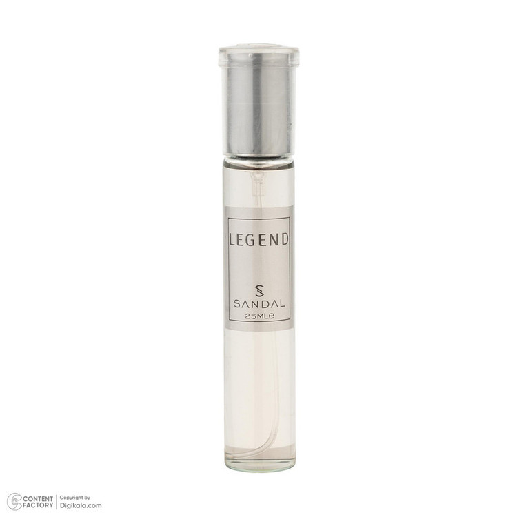 عطر جیبی مردانه صندل مدل LEGEND با رایحه شیرین، خنک حجم 25 میلیلیتر