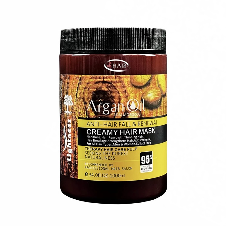 ماسک مو لایتنس مدل Argan oil حجم 1000 میلی لیتر
