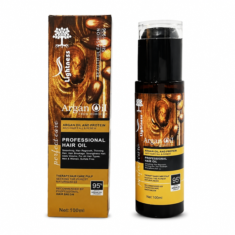 روغن آرگان لایتنس مدل شیشه ای حجم 100 میلی لیتر