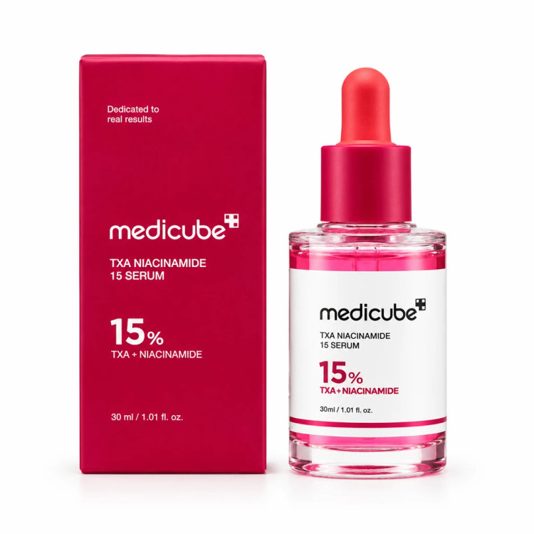 سرم روشن کننده پوست مدیکیوب مدل TXA + NIACINAMIDE 15% مناسب برای انواع پوست